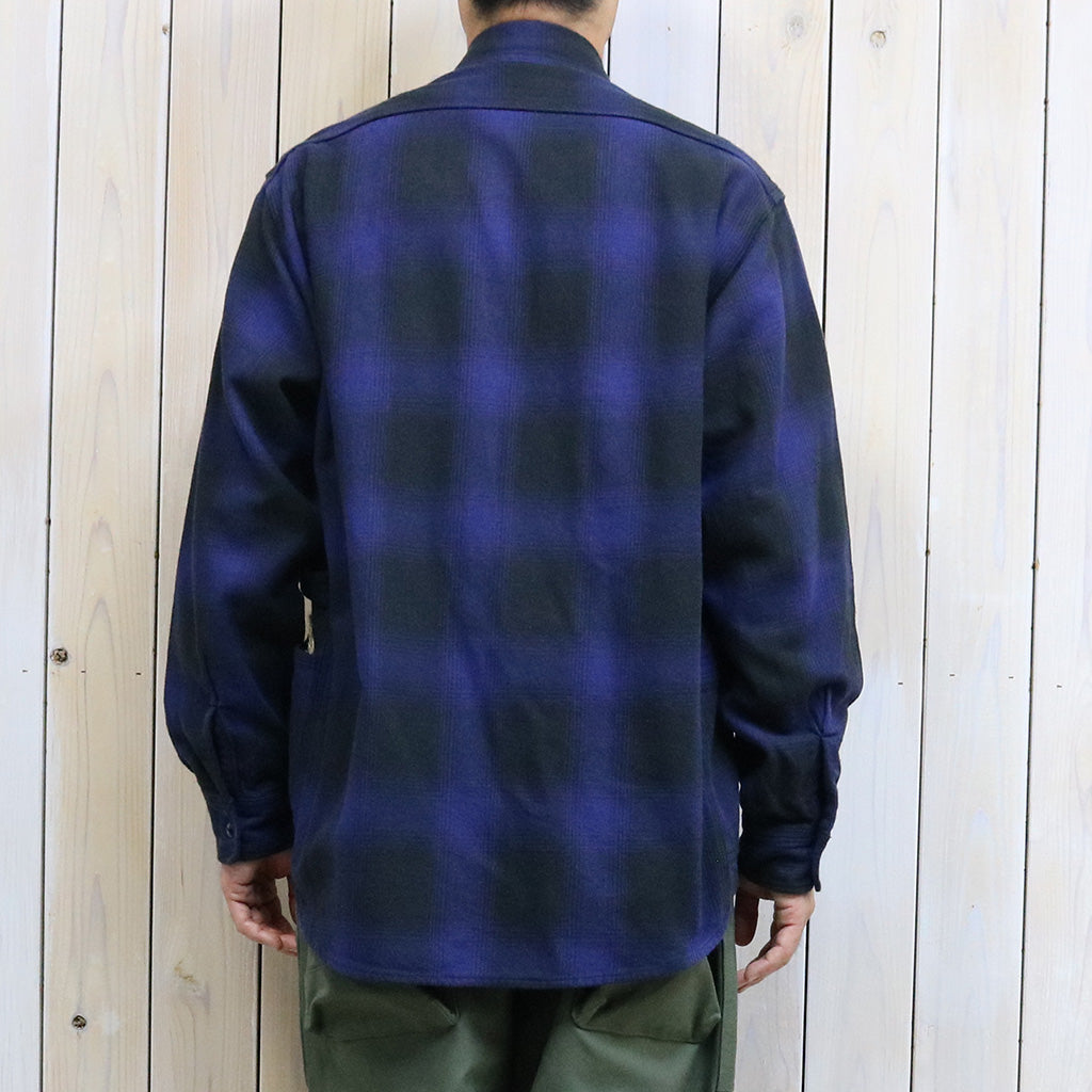 SASSAFRAS『GARDENER SHIRT(OMBRE CHECK)』(BLUE)