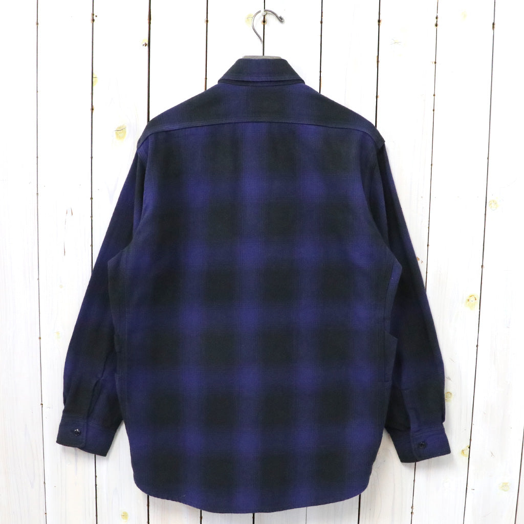 SASSAFRAS『GARDENER SHIRT(OMBRE CHECK)』(BLUE)