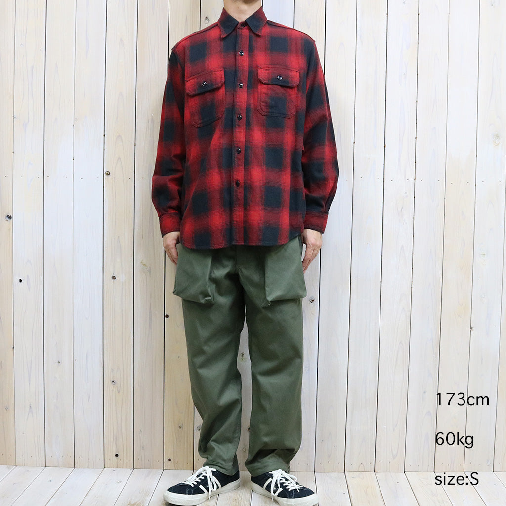 SASSAFRAS『GARDENER SHIRT(OMBRE CHECK)』(RED)