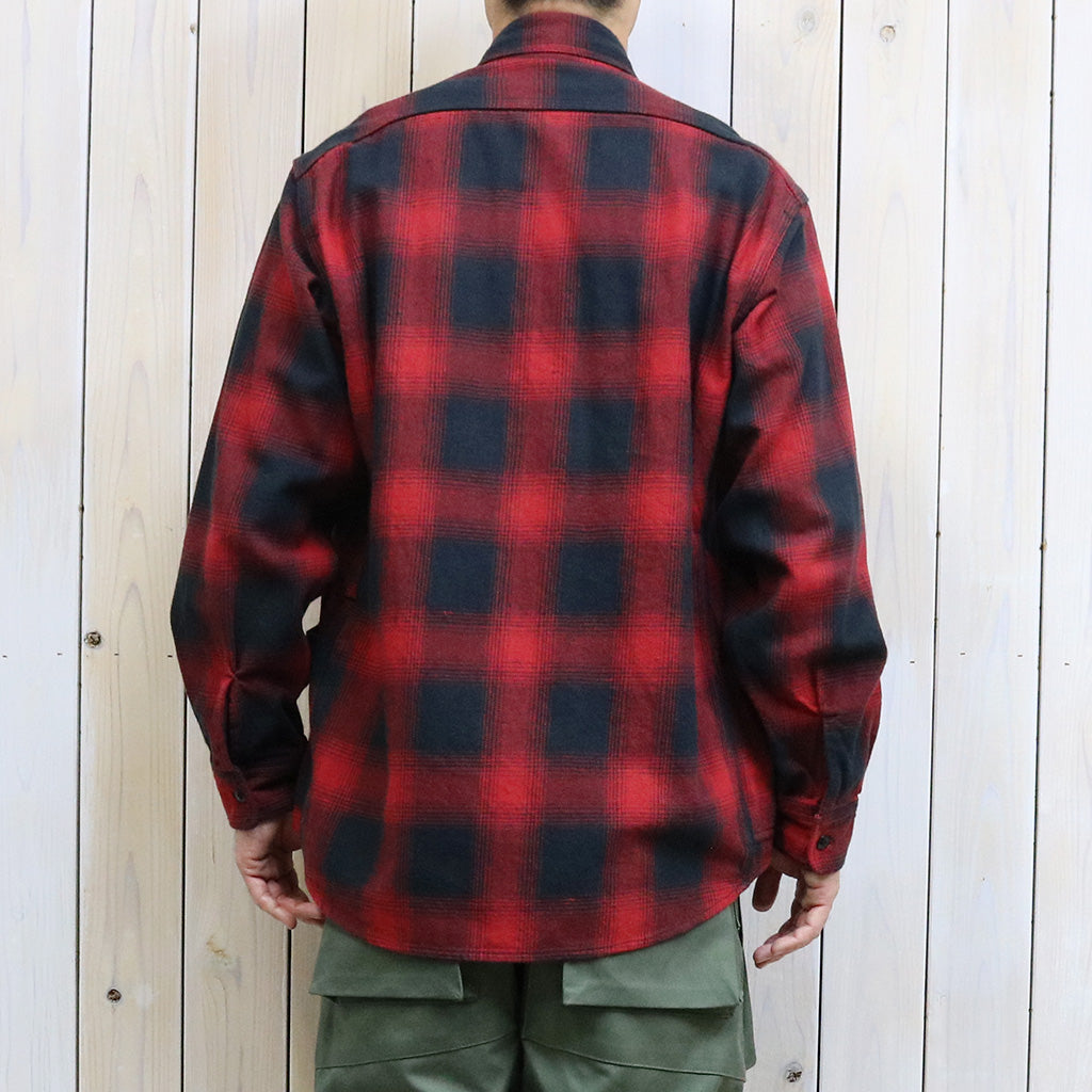 SASSAFRAS『GARDENER SHIRT(OMBRE CHECK)』(RED)