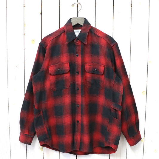 SASSAFRAS『GARDENER SHIRT(OMBRE CHECK)』(RED)