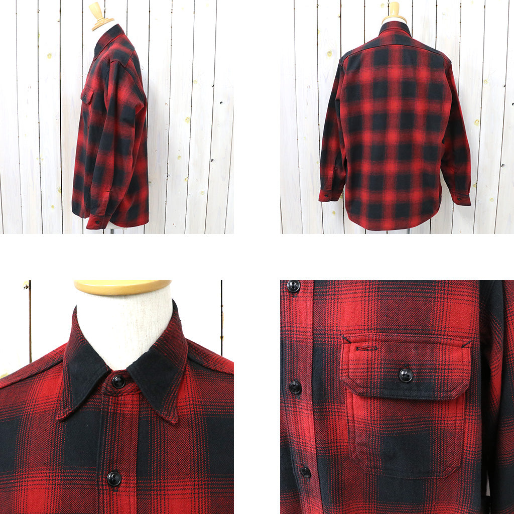 SASSAFRAS『GARDENER SHIRT(OMBRE CHECK)』(RED)