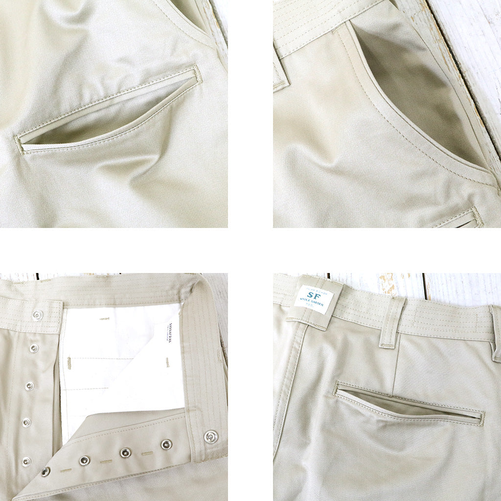 SASSAFRAS『WHEEL BARROW PANTS(41 KHAKI CHINO)』(KHAKI)