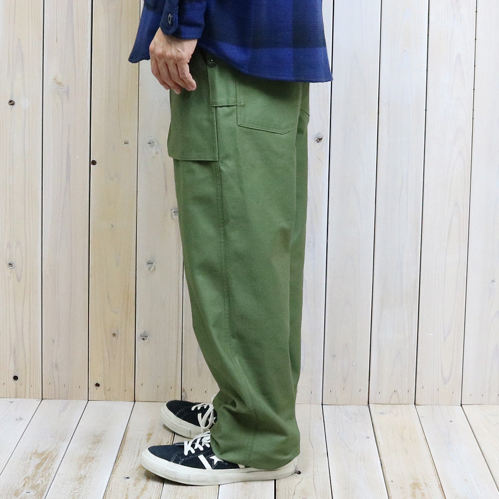 SASSAFRAS『F.S. CULTIVATOR PANTS(BACK SATIN)』(OLIVE)