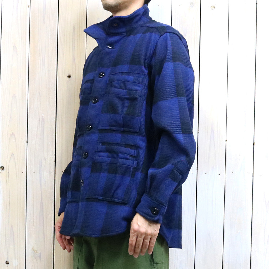 SASSAFRAS『OVERGROWN FATIGUE HALF(HEAVY FLANNEL)』(BLUE/BLACK)