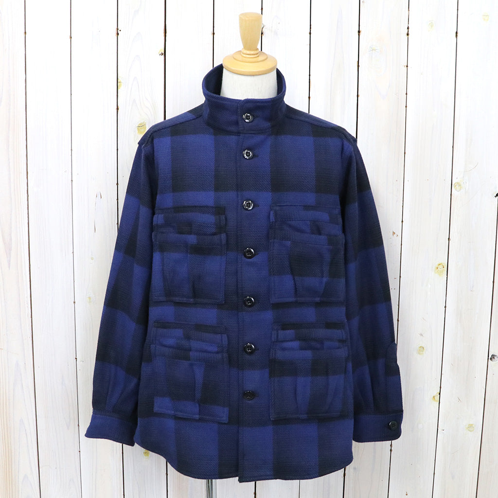 SASSAFRAS『OVERGROWN FATIGUE HALF(HEAVY FLANNEL)』(BLUE/BLACK)