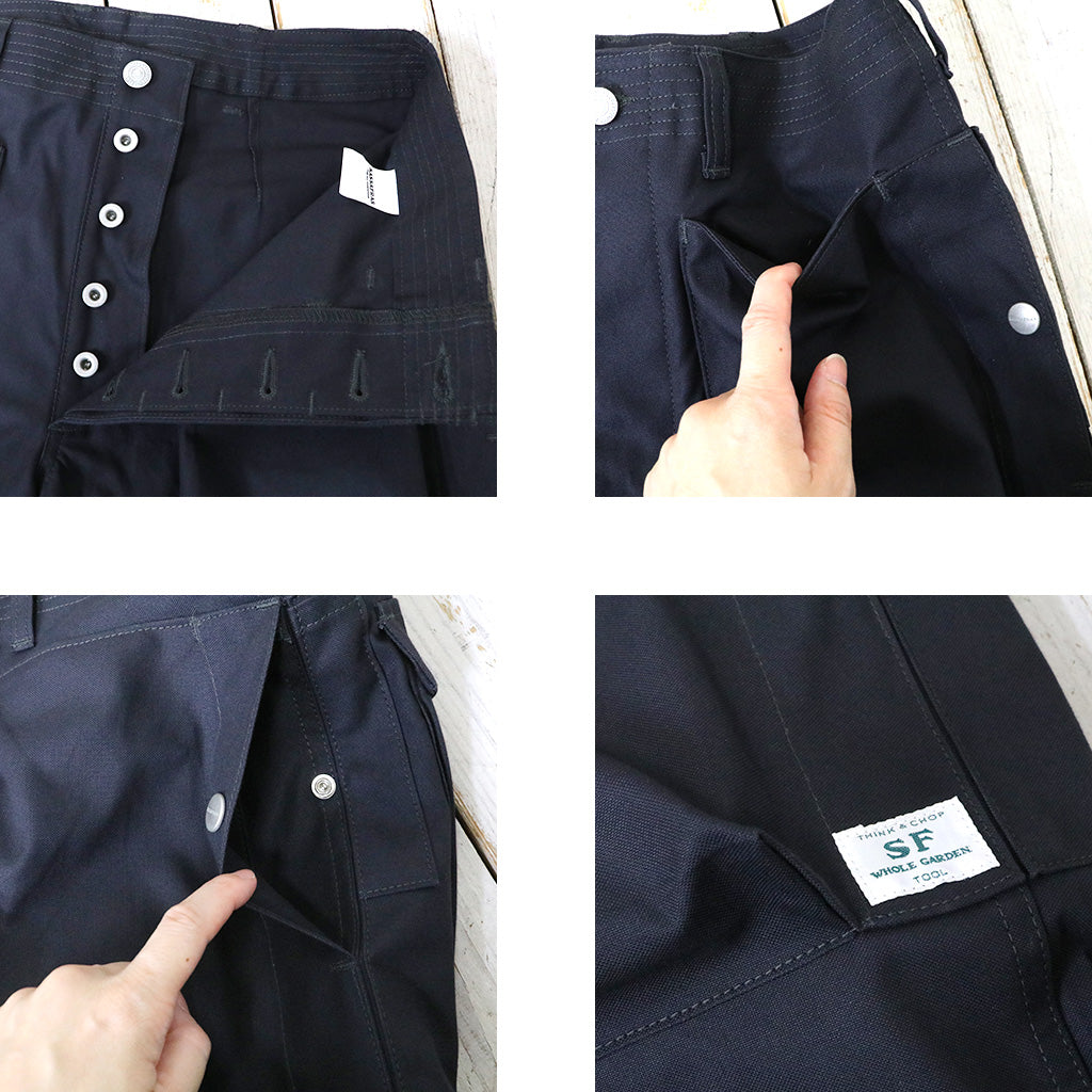 SASSAFRAS『DIGS CREW PANTS 4/5(DUCK)』(CHARCOAL)