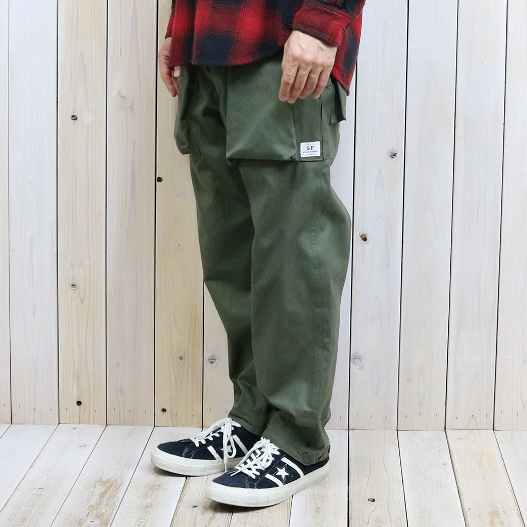 SASSAFRAS『DIGS CREW PANTS 4/5(DUCK)』(OLIVE)