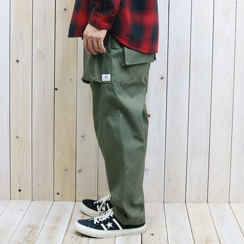 SASSAFRAS『DIGS CREW PANTS 4/5(DUCK)』(OLIVE)