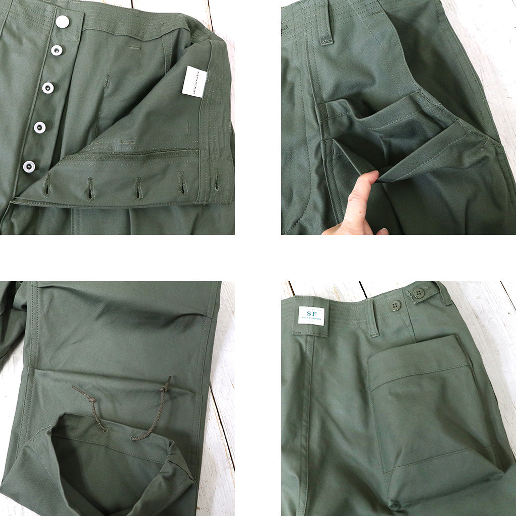 SASSAFRAS『OVERGROWN FATIGUE PANTS(DUCK)』(OLIVE)