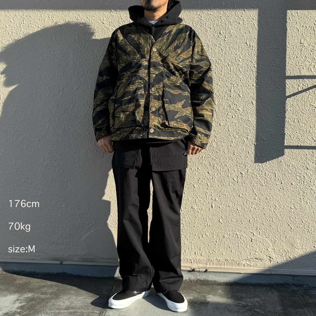 SASSAFRAS『DIGS CREW CARDE JACKET(TIGER TWILL)』(TIGER) – Reggieshop