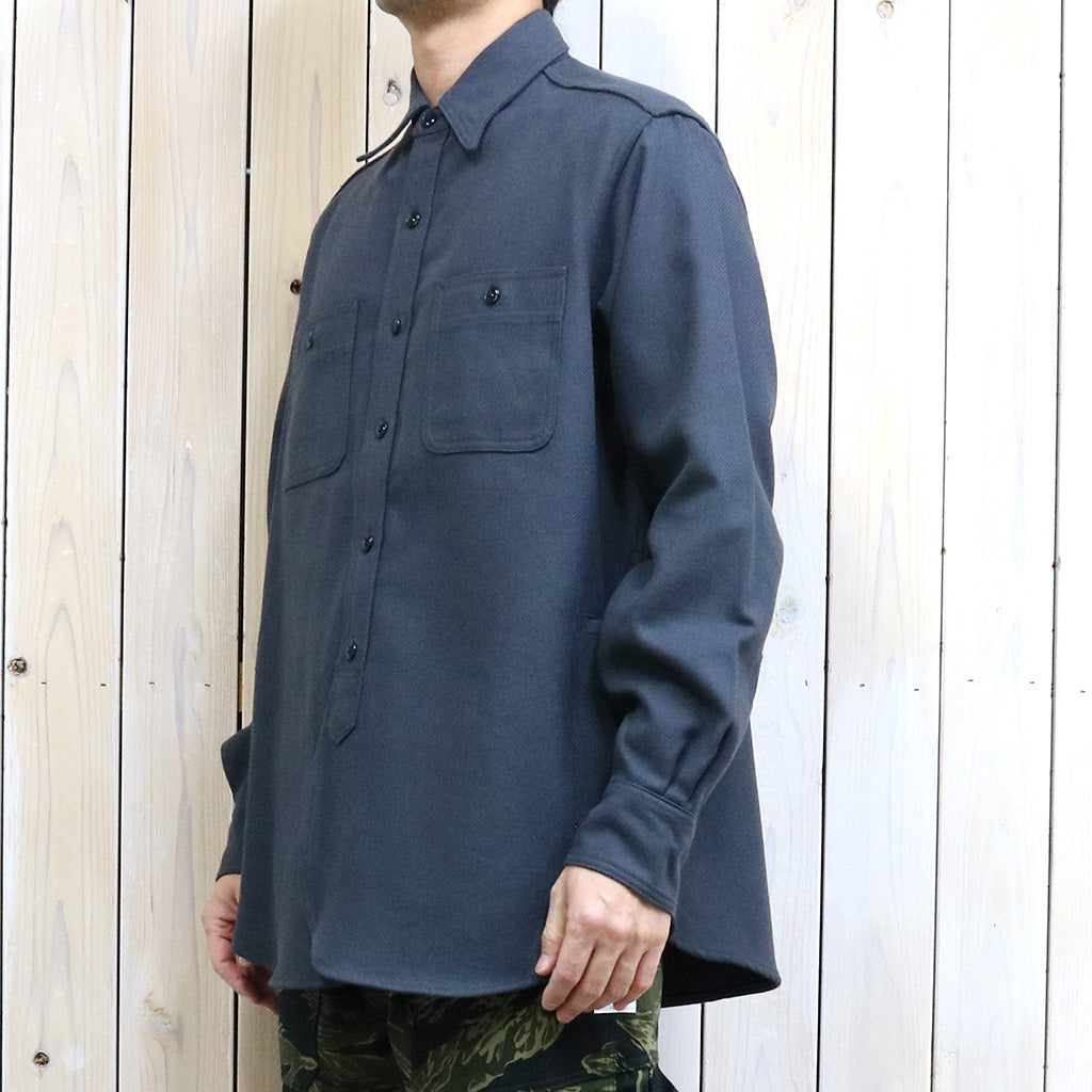 SASSAFRAS『GARDENING AT NIGHT SHIRT(HEAVY FLANNEL)』(DUSTY BLACK)