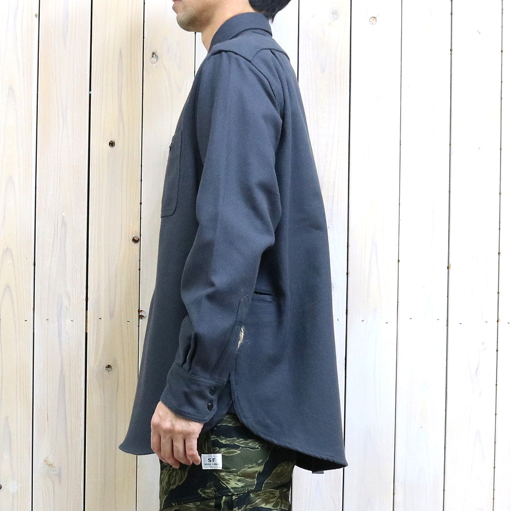 SASSAFRAS『GARDENING AT NIGHT SHIRT(HEAVY FLANNEL)』(DUSTY BLACK)