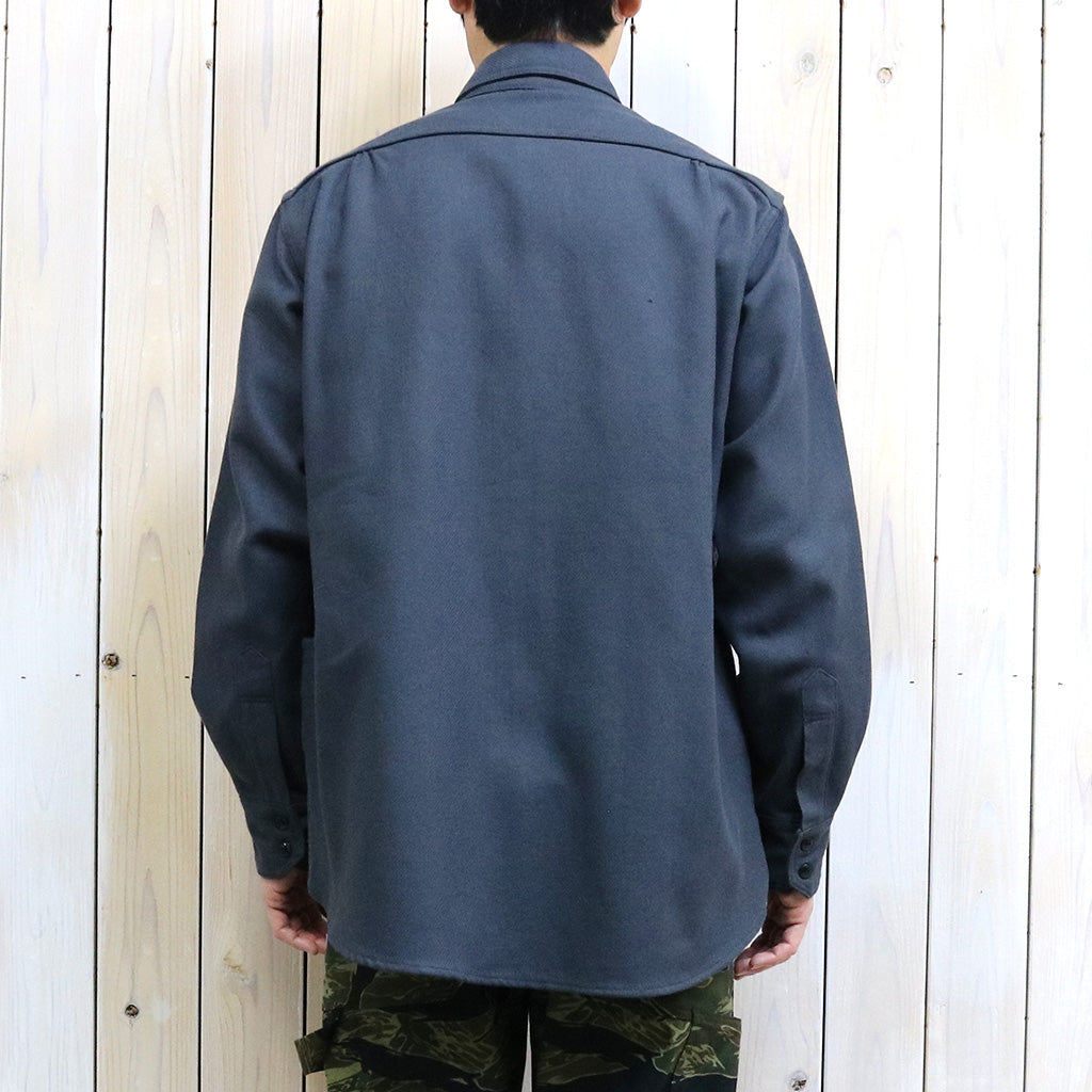 SASSAFRAS『GARDENING AT NIGHT SHIRT(HEAVY FLANNEL)』(DUSTY BLACK)