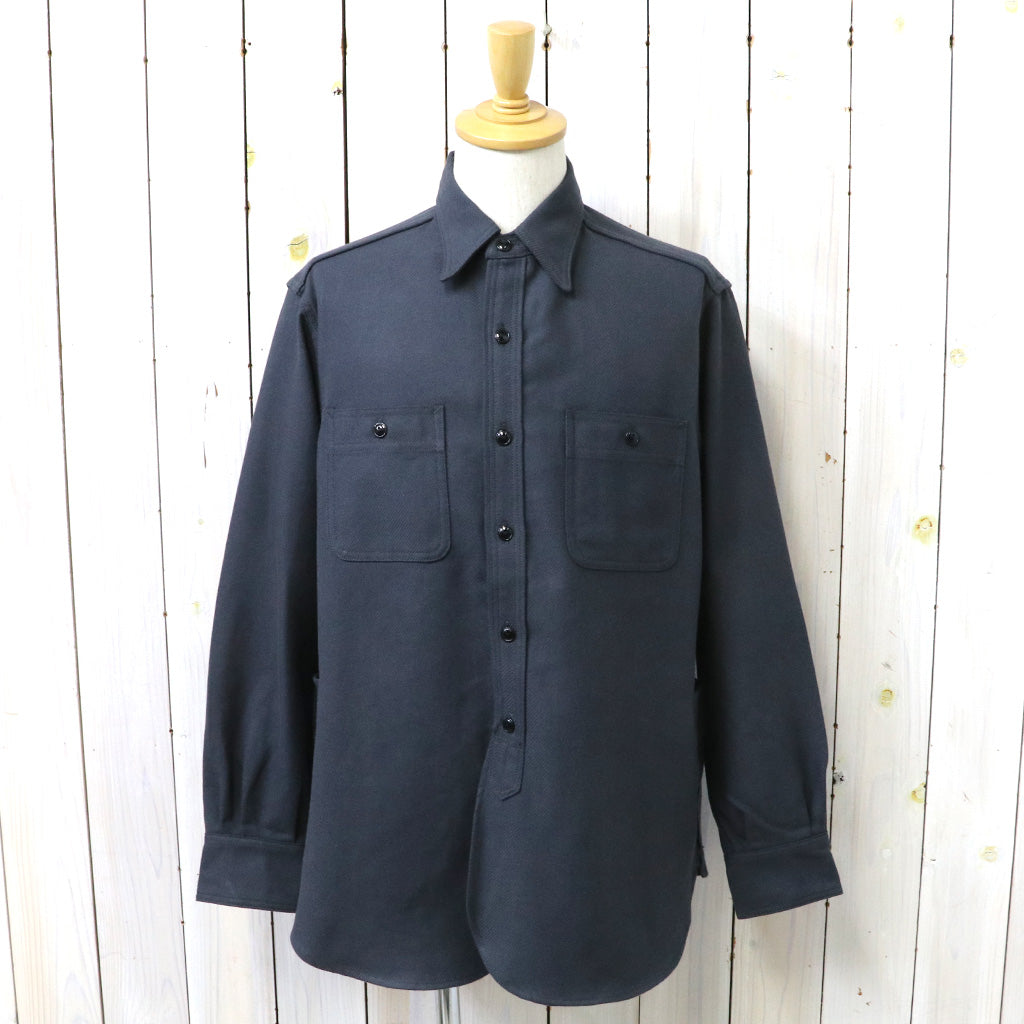 SASSAFRAS『GARDENING AT NIGHT SHIRT(HEAVY FLANNEL)』(DUSTY BLACK)