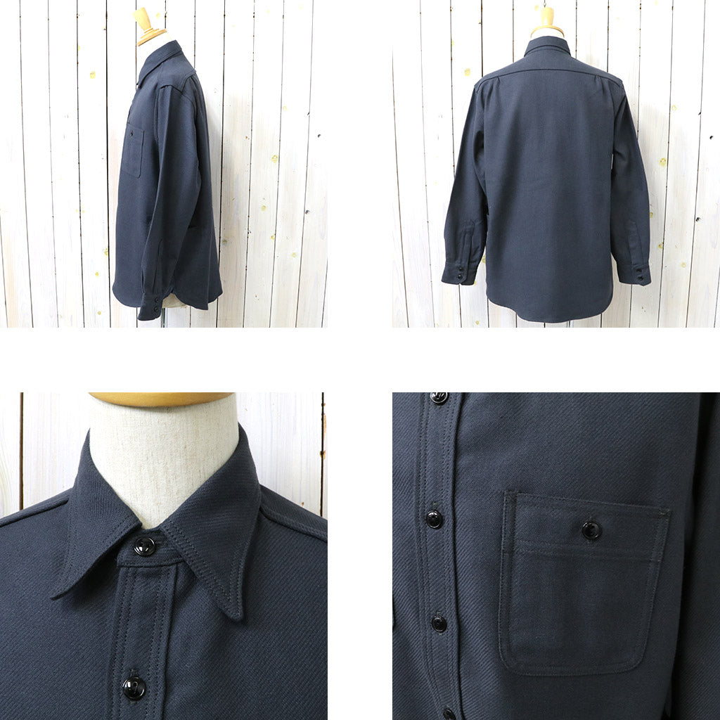 SASSAFRAS『GARDENING AT NIGHT SHIRT(HEAVY FLANNEL)』(DUSTY BLACK)