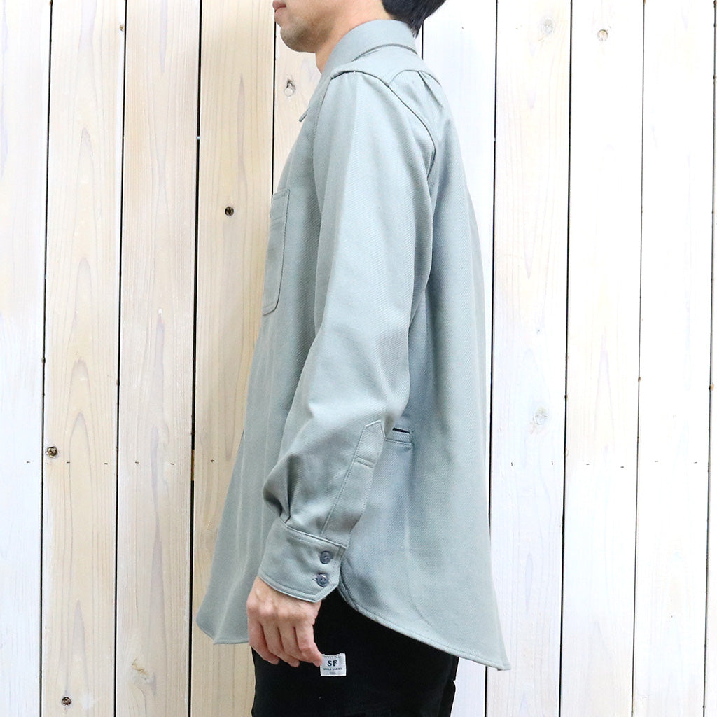 SASSAFRAS『GARDENING AT NIGHT SHIRT(HEAVY FLANNEL)』(DUSTY GRAY)