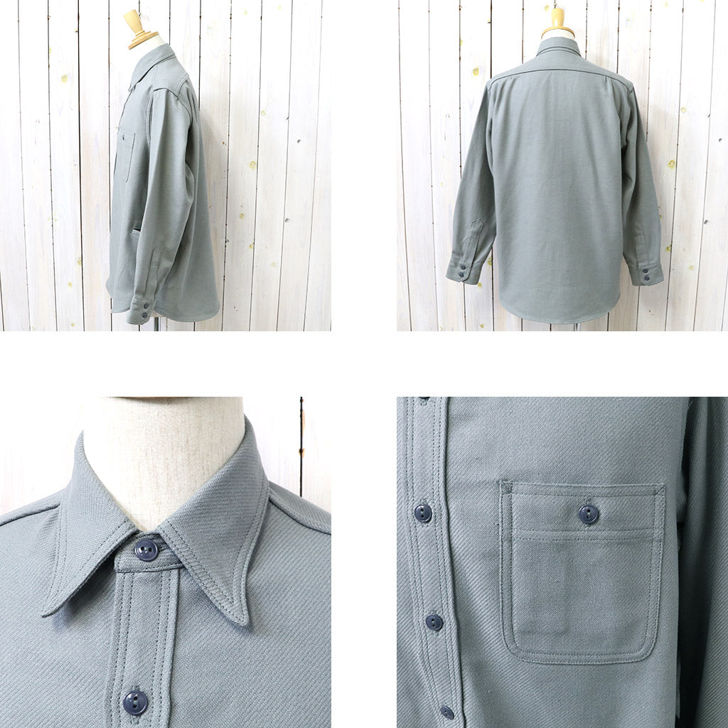 SASSAFRAS『GARDENING AT NIGHT SHIRT(HEAVY FLANNEL)』(DUSTY GRAY)