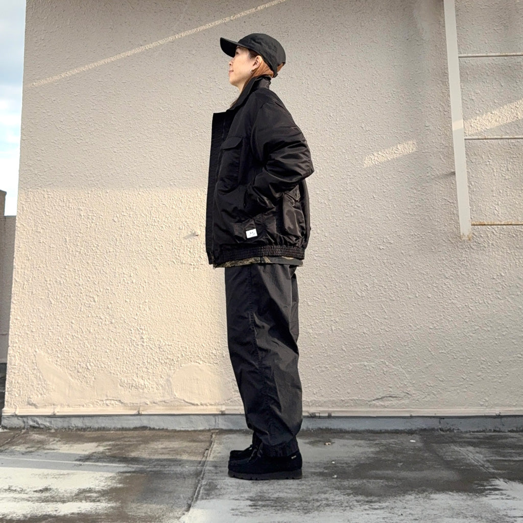 SASSAFRAS『D/C ARMOR JACKET HEAVY(RECYCLE NYLON TWILL)』(BLACK)