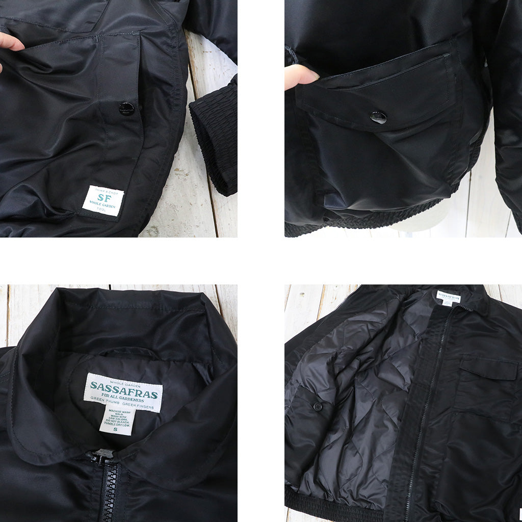 SASSAFRAS『D/C ARMOR JACKET HEAVY(RECYCLE NYLON TWILL)』(BLACK)