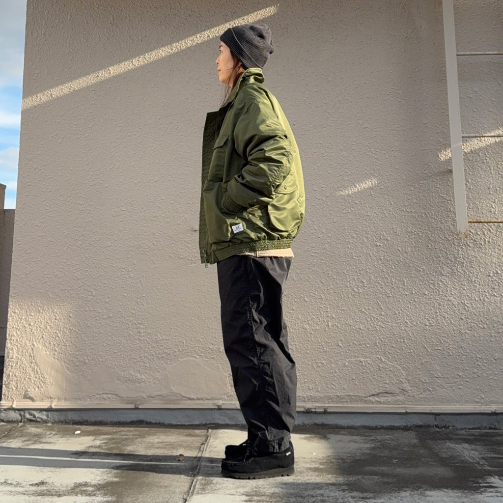 SASSAFRAS『D/C ARMOR JACKET HEAVY(RECYCLE NYLON TWILL)』(OLIVE)