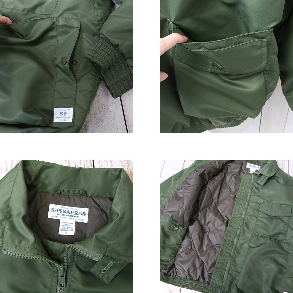 SASSAFRAS『D/C ARMOR JACKET HEAVY(RECYCLE NYLON TWILL)』(OLIVE)