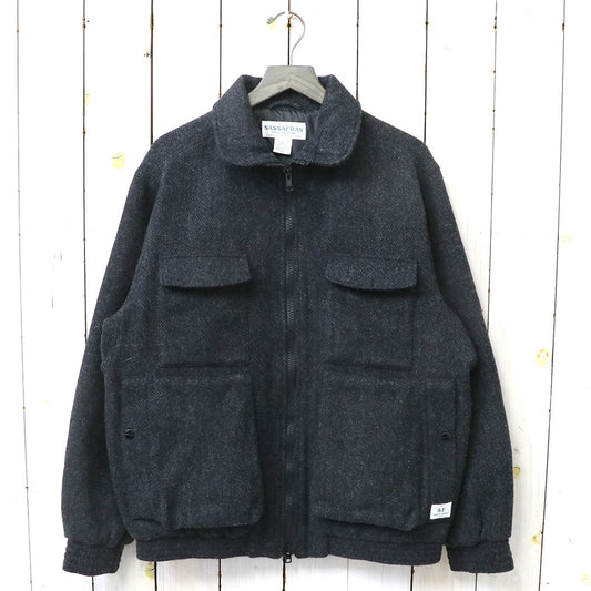 SASSAFRAS『D/C ARMOR JACKET HEAVY(HERRINGBONE BLANKET)』(CHARCOAL)