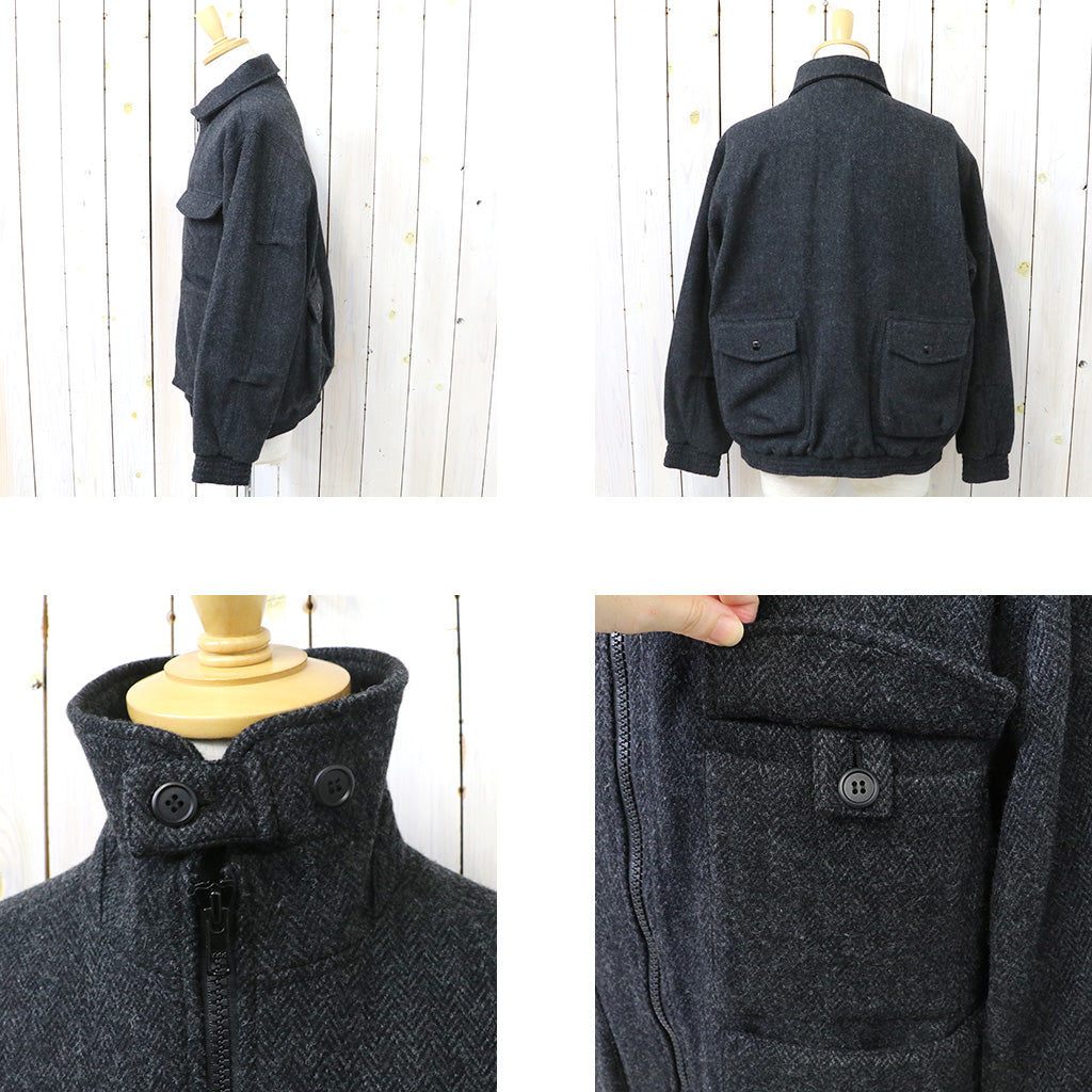 SASSAFRAS『D/C ARMOR JACKET HEAVY(HERRINGBONE BLANKET)』(CHARCOAL)