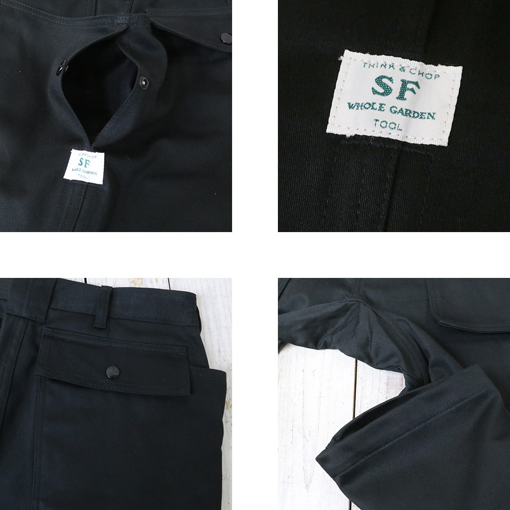 SASSAFRAS『CULTIVATOR PANTS(MILITARY SATIN)』(BLACK)