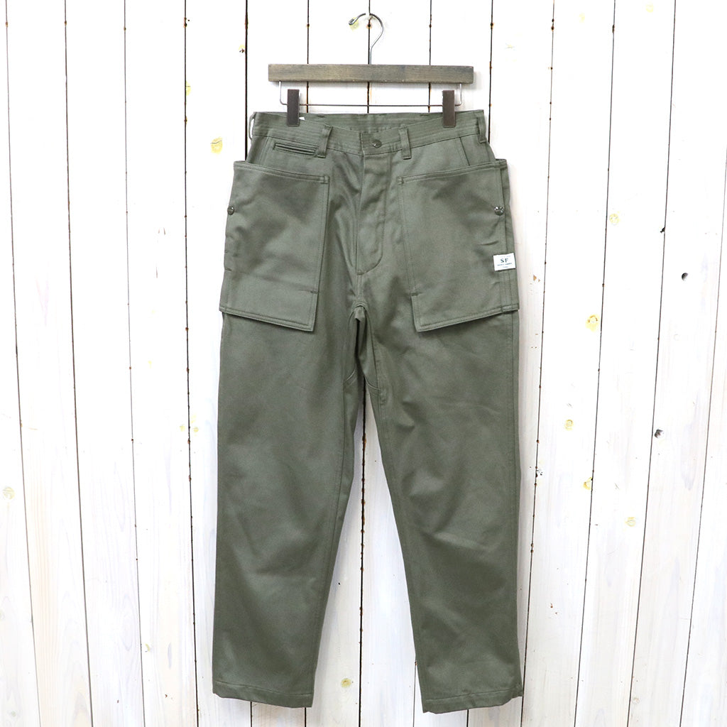 SASSAFRAS『CULTIVATOR PANTS(MILITARY SATIN)』(OLIVE)