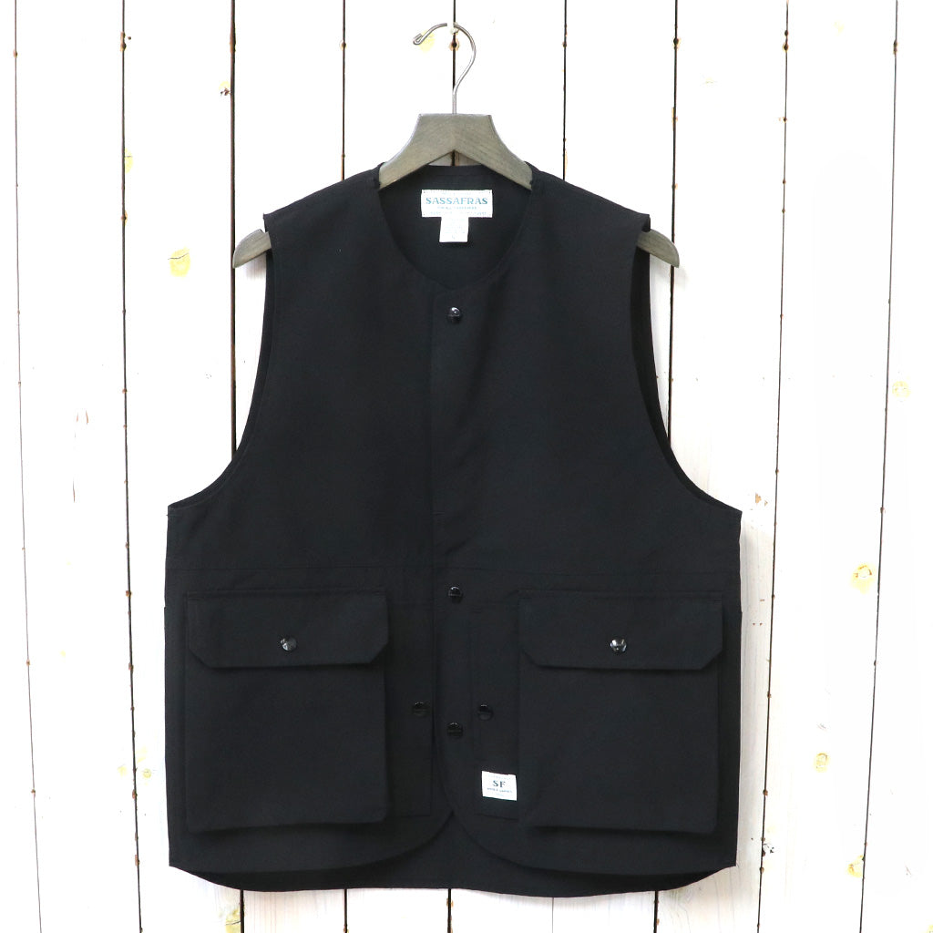 SASSAFRAS『CULTIVATOR VEST(P/C WEATHER)』(BLACK)