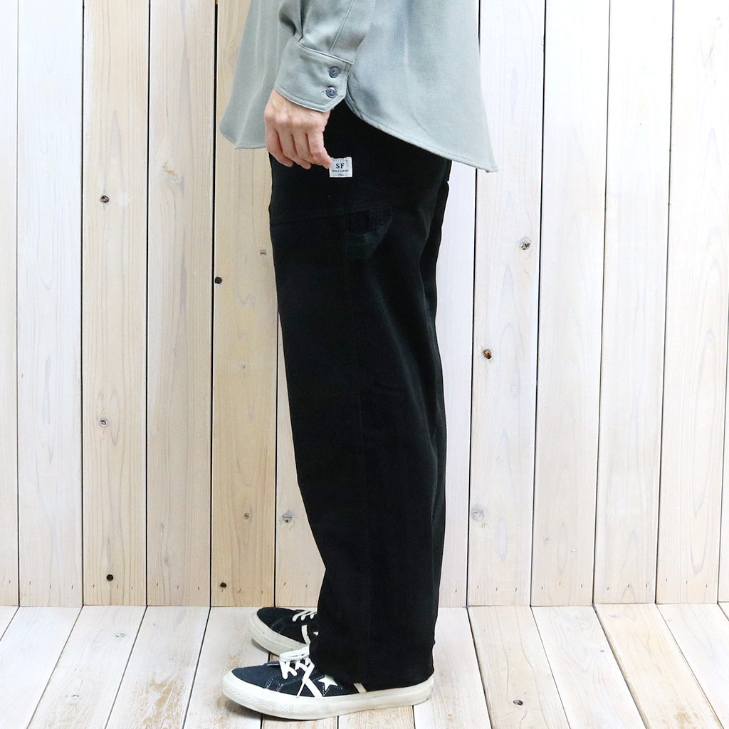 SASSAFRAS『FALL LEAF GARDENER PANTS(14W CORDUROY)』(BLACK)