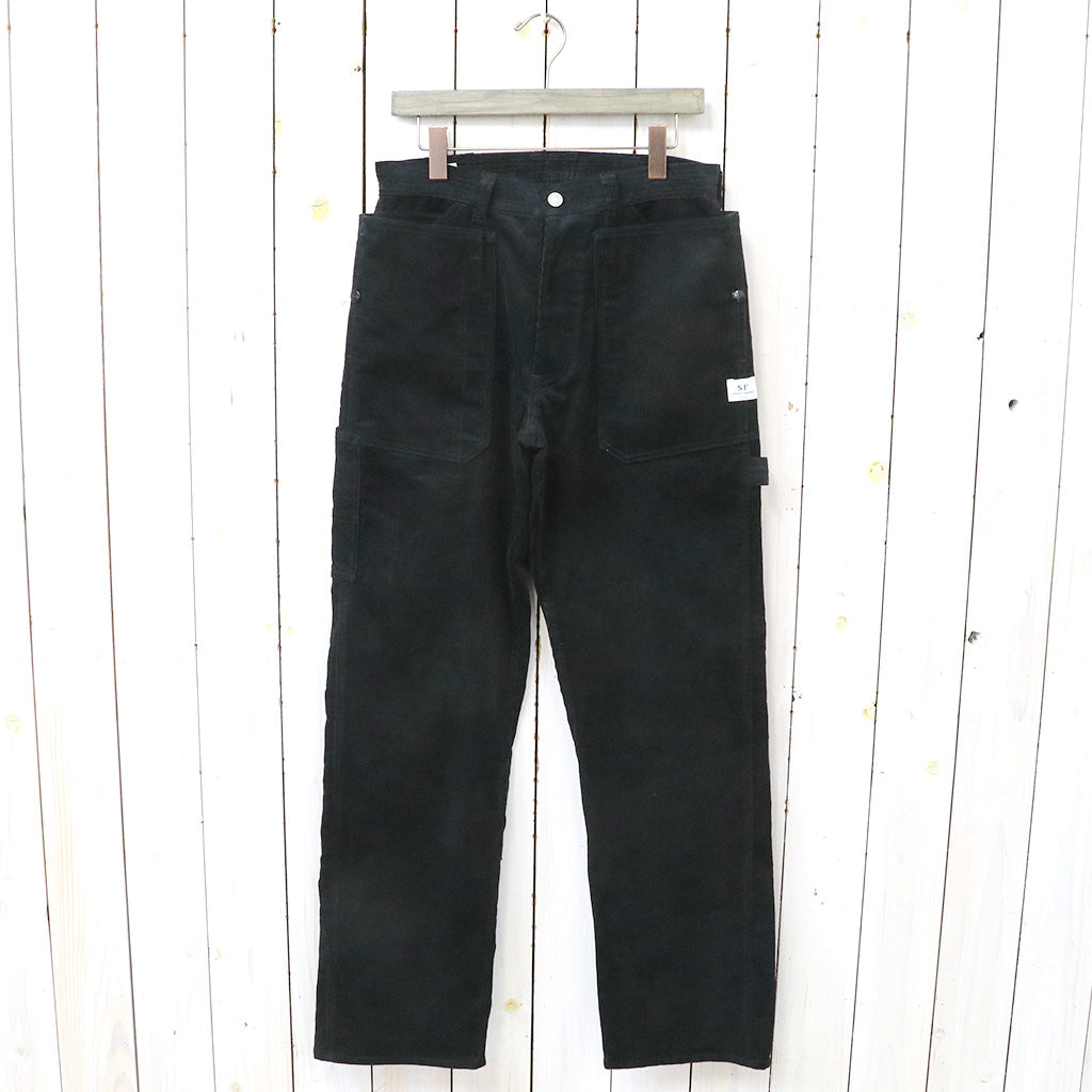 SASSAFRAS『FALL LEAF GARDENER PANTS(14W CORDUROY)』(BLACK)