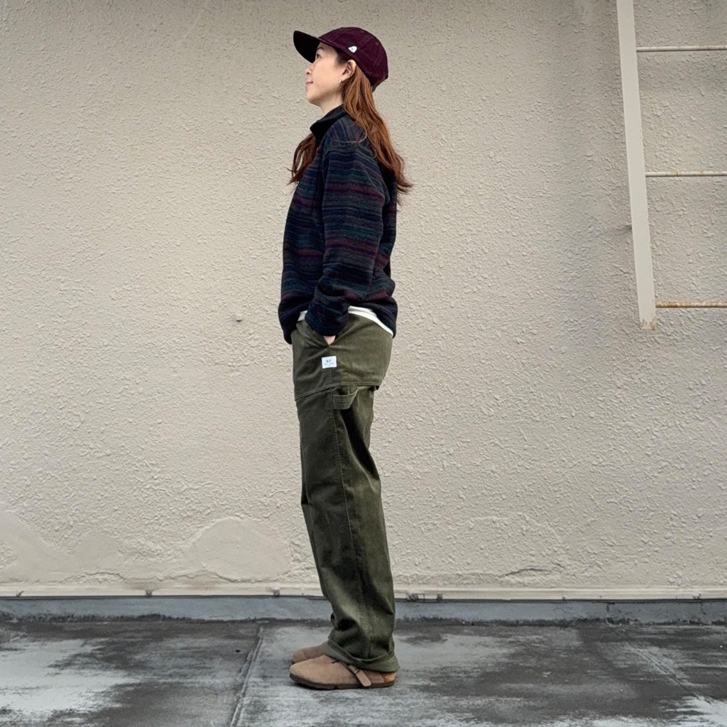 SASSAFRAS『FALL LEAF GARDENER PANTS(14W CORDUROY)』(OLIVE)