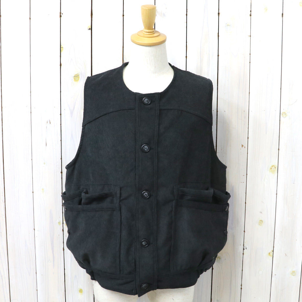 SASSAFRAS『OVERGROWN HIKER VEST(ACTIVE CORDUROY)』(BLACK)