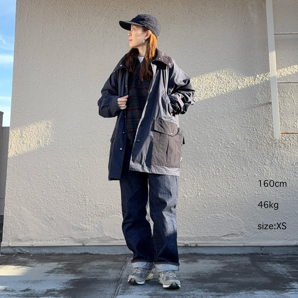 SASSAFRAS『BOTANICAL SCOUT TUBE COAT(C/N OXFORD)』(NAVY)