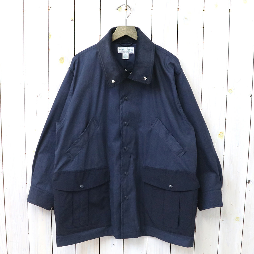 SASSAFRAS『BOTANICAL SCOUT TUBE COAT(C/N OXFORD)』(NAVY)