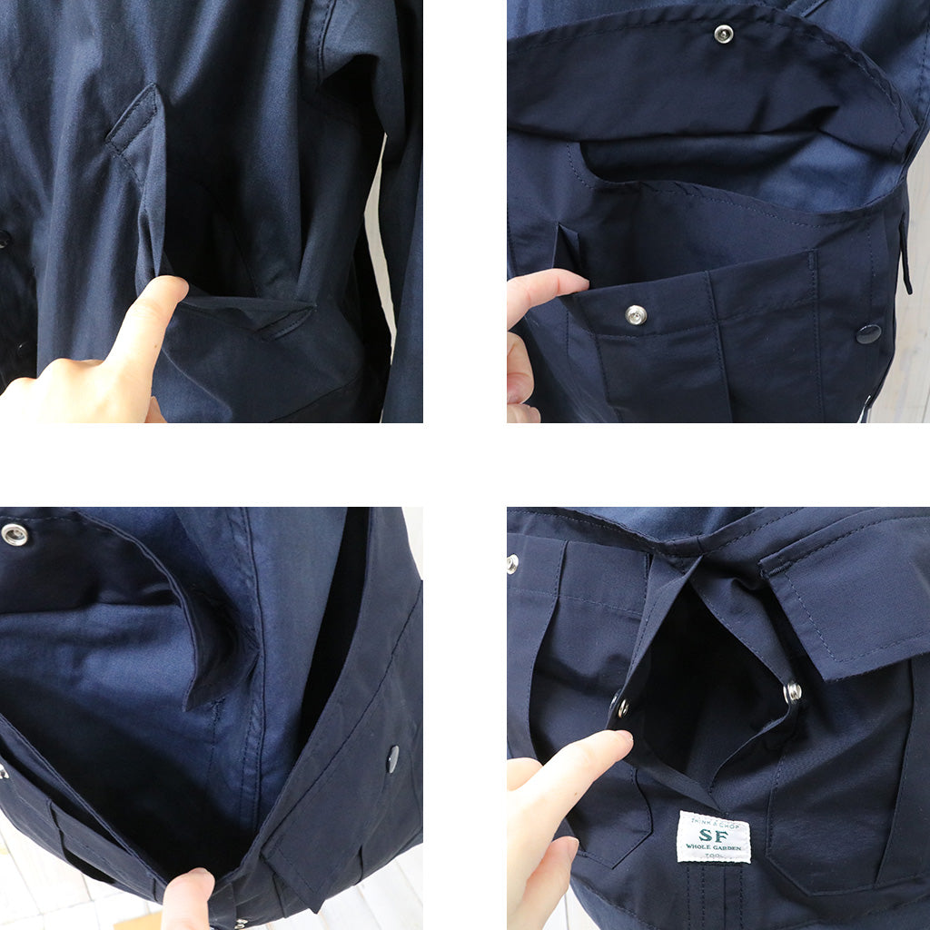 SASSAFRAS『BOTANICAL SCOUT TUBE COAT(C/N OXFORD)』(NAVY)