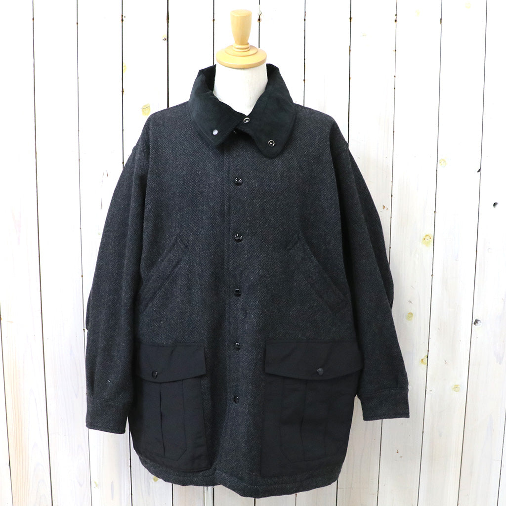 SASSAFRAS『BOTANICAL SCOUT TUBE COAT(HERRINGBONE BLANKET)』(CHARCOAL)