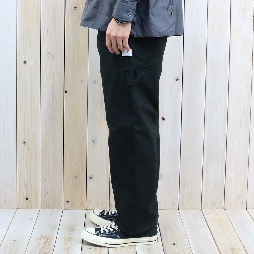 SASSAFRAS : FALL LEAF GARDENER PANTS(SELVAGE DUCK) (BLACK)