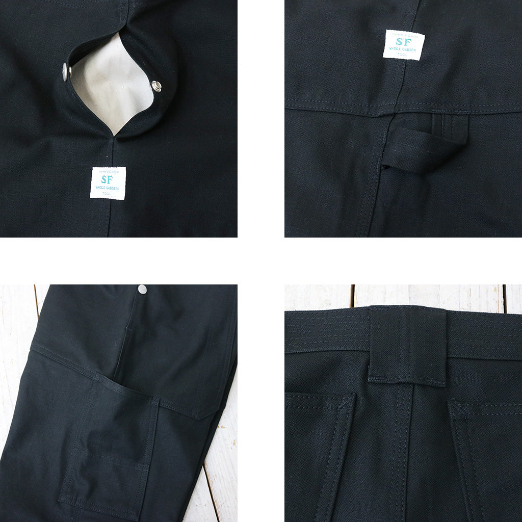 SASSAFRAS『FALL LEAF GARDENER PANTS(SELVAGE DUCK)』(BLACK)