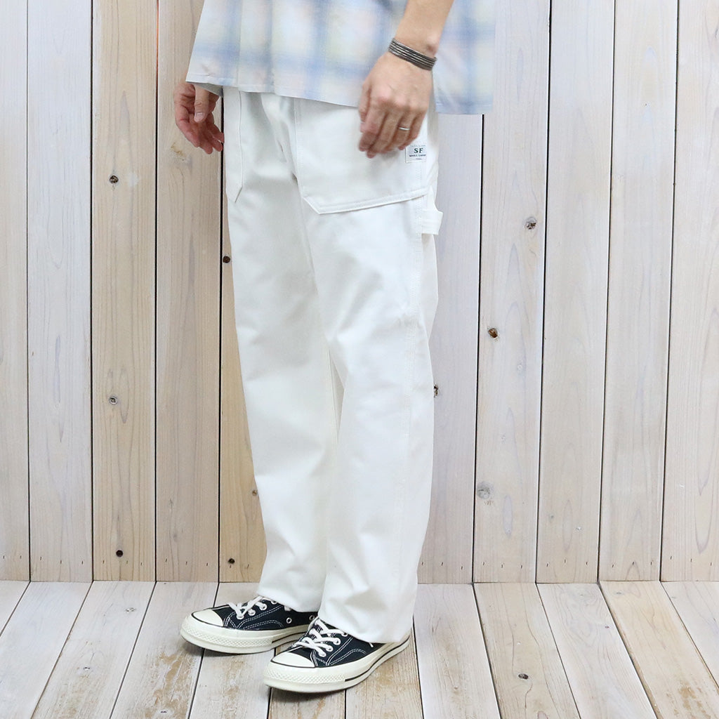 SASSAFRAS : FALL LEAF GARDENER PANTS(SELVAGE DUCK) (OFF WHITE)