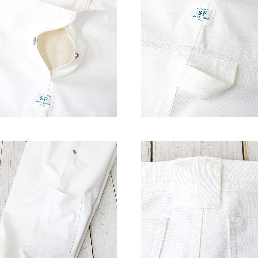 SASSAFRAS『FALL LEAF GARDENER PANTS(SELVAGE DUCK)』(OFF WHITE)