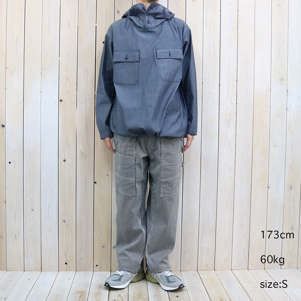 SASSAFRAS : FALL LEAF TOUGH PANTS(8oz INDIGO HICKORY) (WHITE/INDIGO)