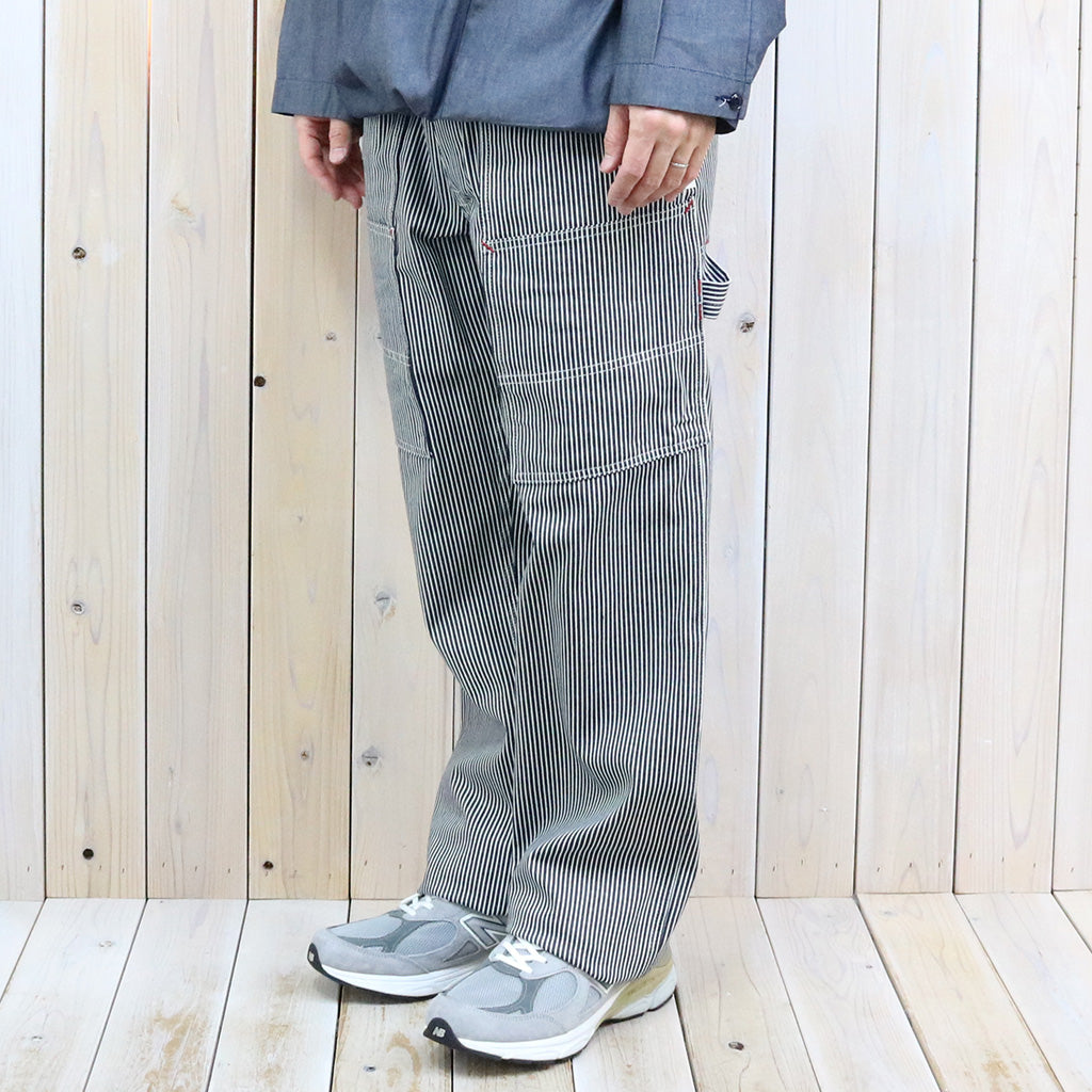 SASSAFRAS : FALL LEAF TOUGH PANTS(8oz INDIGO HICKORY) (WHITE/INDIGO)