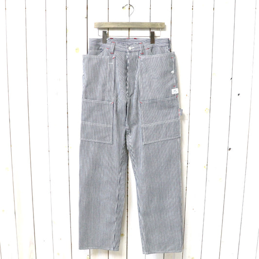 SASSAFRAS : FALL LEAF TOUGH PANTS(8oz INDIGO HICKORY) (WHITE/INDIGO)