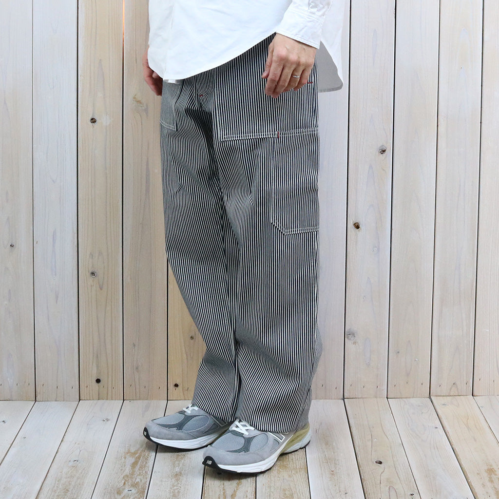 SASSAFRAS : T.P.LANDSCAPER PANTS(8oz INDIGO HICKORY) (WHITE/INDIGO)