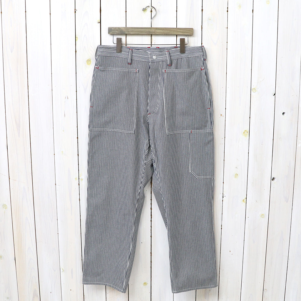 SASSAFRAS : T.P.LANDSCAPER PANTS(8oz INDIGO HICKORY) (WHITE/INDIGO)