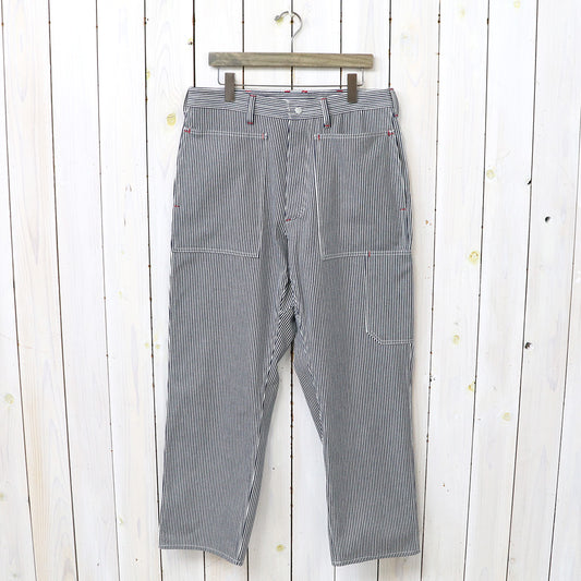 SASSAFRAS : T.P.LANDSCAPER PANTS(8oz INDIGO HICKORY) (WHITE/INDIGO)