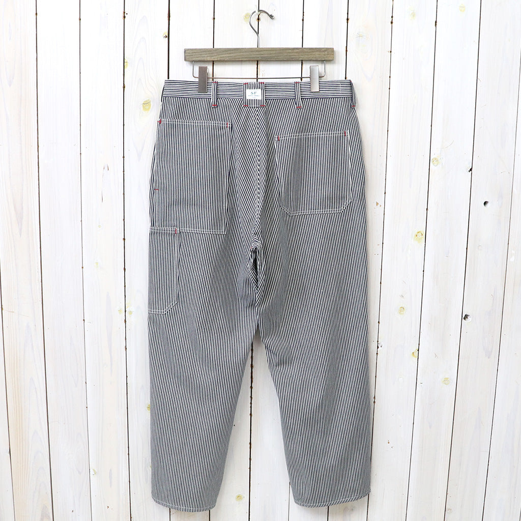 SASSAFRAS : T.P.LANDSCAPER PANTS(8oz INDIGO HICKORY) (WHITE/INDIGO)